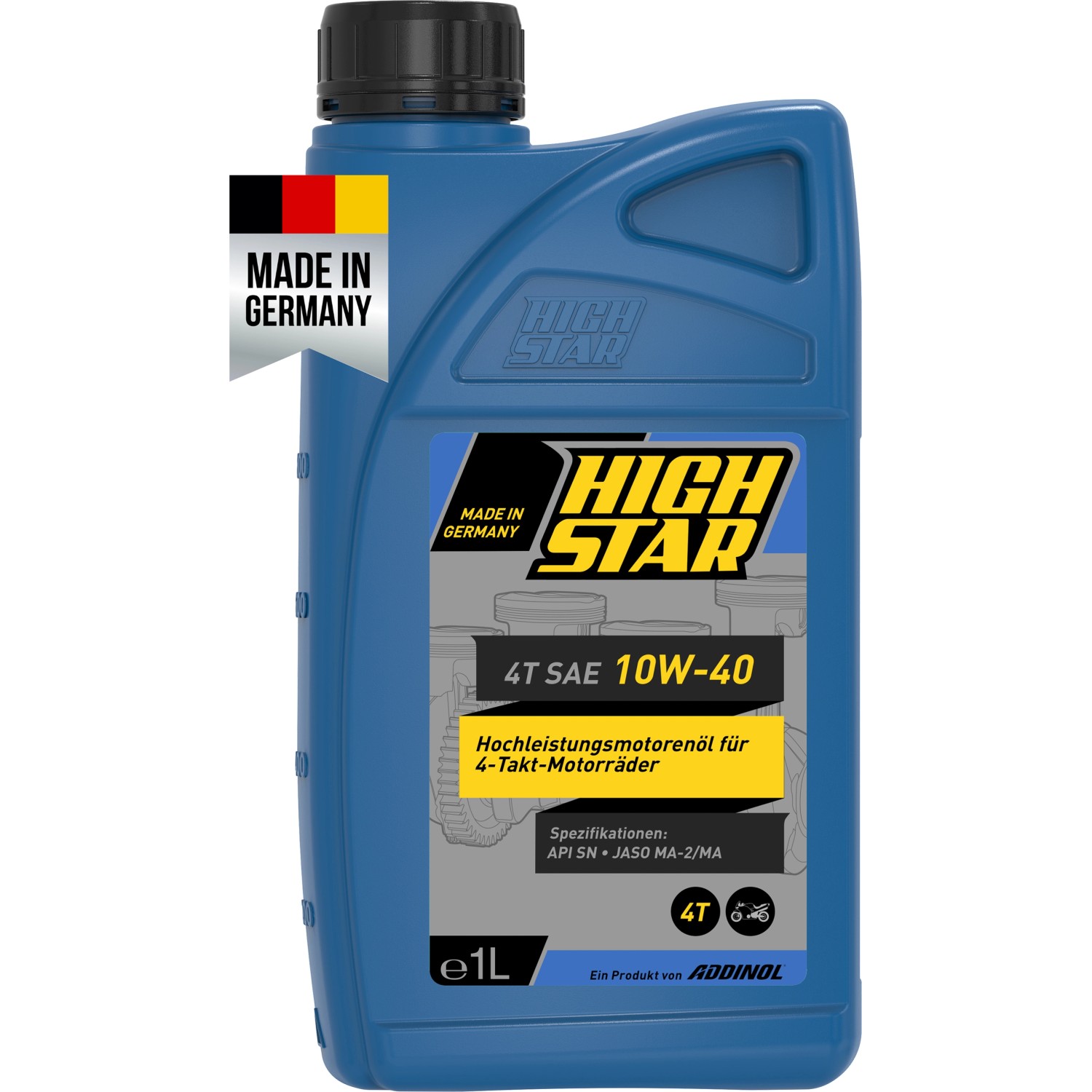 Bild von High Star 4T SAE 10W-40 Motorradöl 1 l