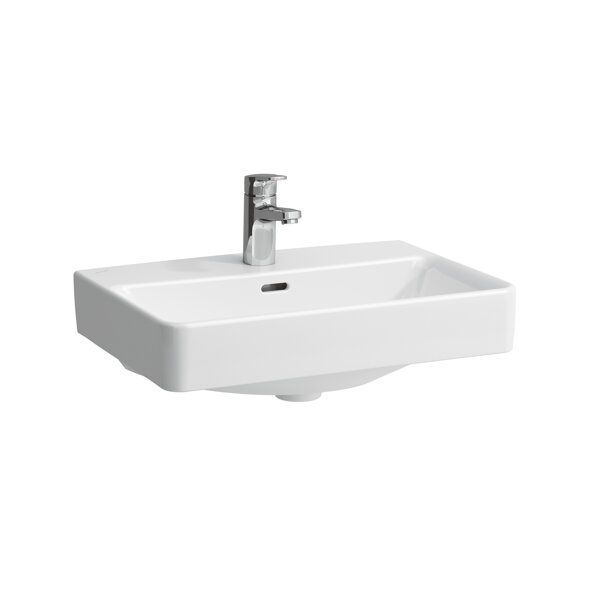Bild von Laufen PRO S Waschtisch-Schale, 1 Hahnloch, mit Überlauf, US gesch., 550x380mm, H812952, Farbe: Weiß