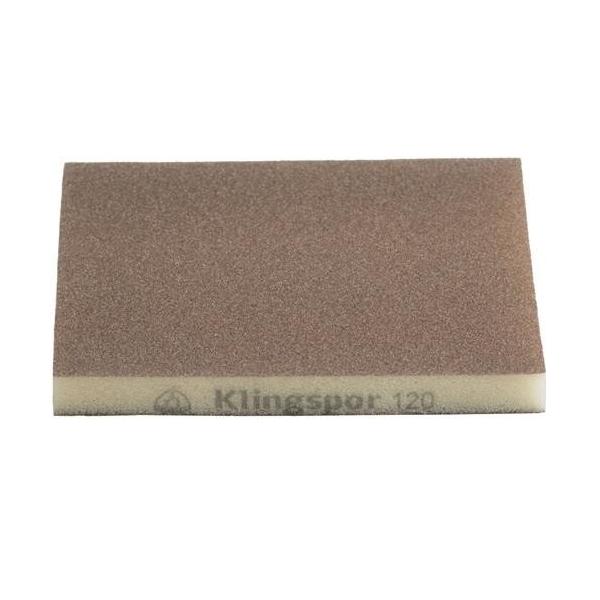 Bild von Klingpsor 125281 SW 501, Schleifschwamm, flexibel, beschichtet auf 2 Seiten, 123X96X12,5, 120, 100, 100 Stück