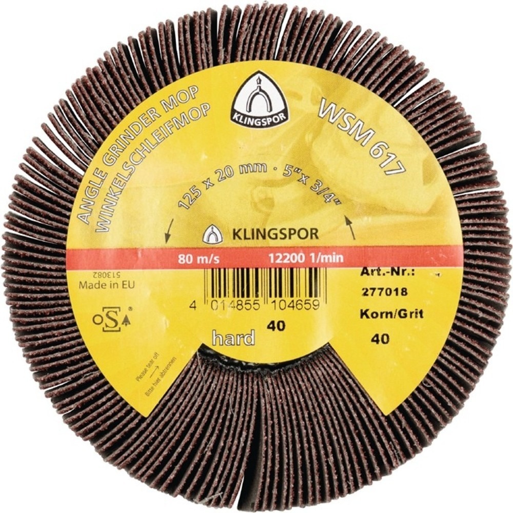 Bild von Klingspor Schleifmoprad WSM 617 40 braun Ø125xB20mm M14 277018