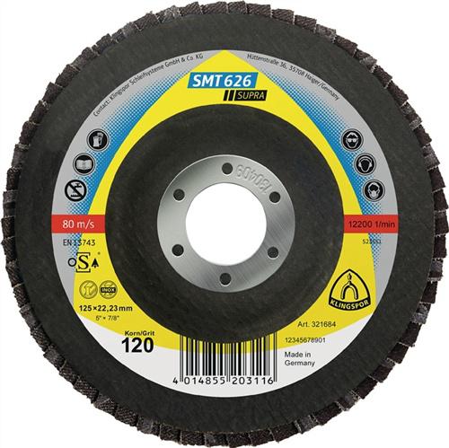 Bild von Klingspor 321689 Fächerschleifscheibe Durchmesser 115mm Bohrungs-Ø 22.23mm INOX, Stahl 10St.