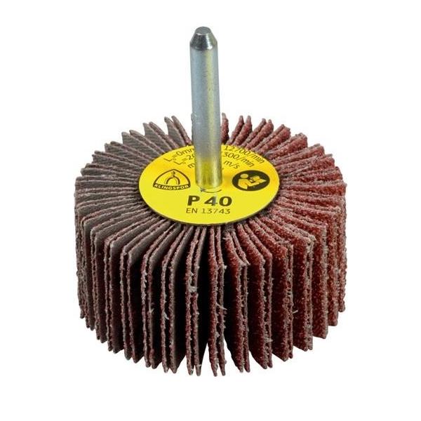 Bild von Klingspor, Schleifmittel, Fächerschleifer KM 613 Ø60xH30mm Körnung 120 Korund Schaft-Ø 6 mm (120)