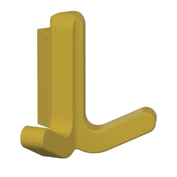 Bild von Hewi, Garderobe + Kleiderhaken, Doppelhaken Serie 477 matt, elastisch Kunststoff (TPU) 18 senfgelb Höhe 69 mm
