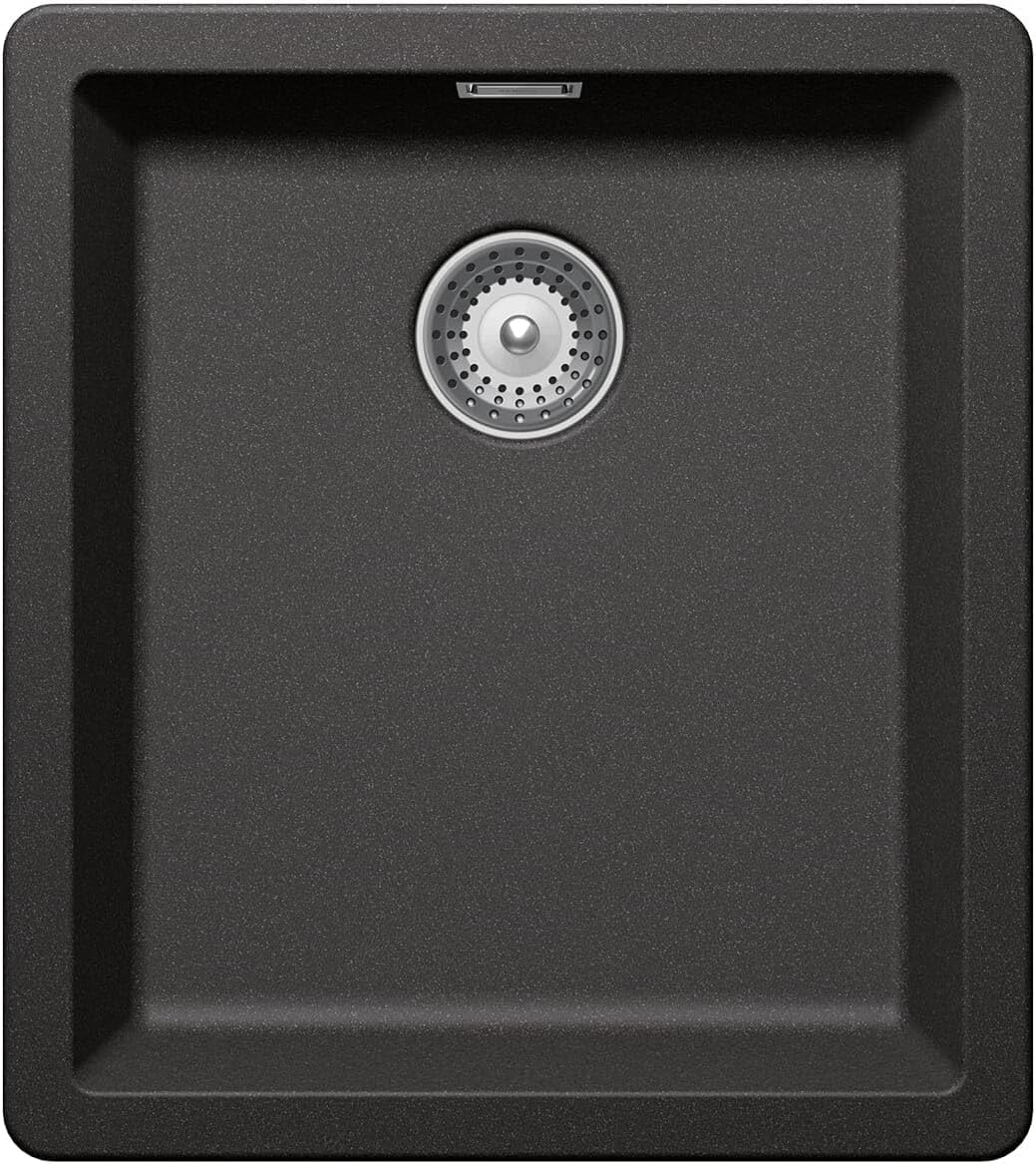 Bild von SCHOCK kompakte Küchenspüle 40,6 x 45,6 cm Greenwich N-100S Stone - CRISTADUR graue Granitspüle ohne Abtropffläche ab 45 cm Unterschrank-Breite