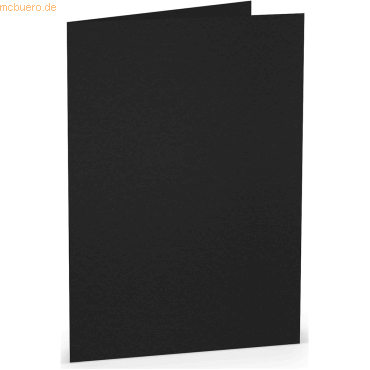 Bild von 50 x Paperado Doppelkarte A5 hoch Schwarz