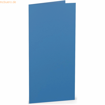 Bild von 50 x Paperado Doppelkarte DL hoch Stahlblau
