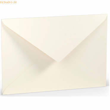Bild von 50 x Paperado Briefumschlag C5 Nassklebung Seidenfutter Ivory
