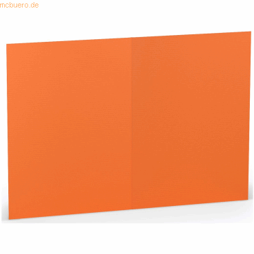 Bild von 100 x Paperado Doppelkarte A6 hoch Orange