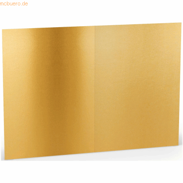 Bild von 50 x Paperado Doppelkarte A5 hoch Gold