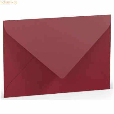 Bild von 50 x Paperado Briefumschlag B6 Nassklebung Seidenfutter Rosso