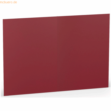 Bild von 100 x Paperado Doppelkarte A6 hoch Rosso