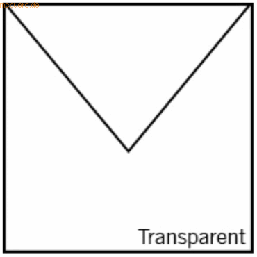 Bild von 25 x Paperado Briefumschlag 16,4x16,4cm Nassklebung Transparent Weiß