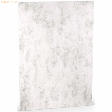 Bild von 10 x Paperado Briefpapier A4 100g/qm VE=10 Blatt Grau Marmora