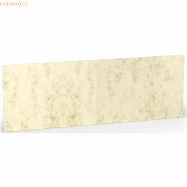 Bild von 50 x Paperado Doppelkarte B6 quer 220 g/qm Chamois Marmora