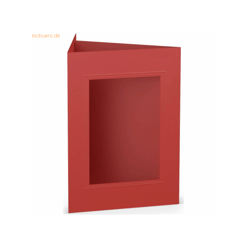 Bild von 10 x Paperado Passepartoutkarte B6 eckig VE=5 Stück Tomate