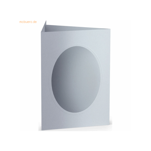 Bild von Elegante Passepartoutkarte B6 oval Marble White