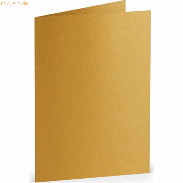 Bild von 50 x Paperado Doppelkarte A7 hoch Gold