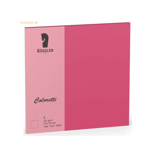 Bild von Rössler Doppelkarte Coloretti 15,7x15,7cm - Pink