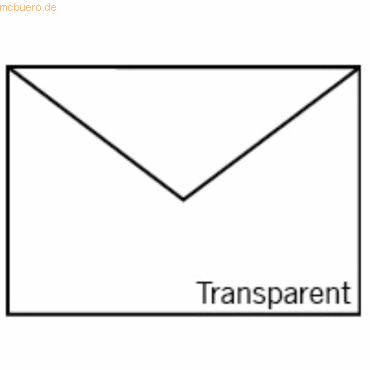 Bild von 10 x Paperado Briefumschläge C6 transparent Nassklebung VE=5 Stück Hoc