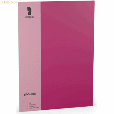 Bild von Rössler, Bastelpapier, Coloretti Blatt A4 160g Amarena im 10er Pack (160 g/m², 1 x)