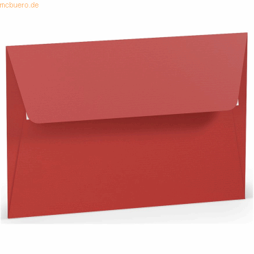Bild von 50 x Paperado Briefumschlag Haftklebung B6 Seidenfutter Tomate
