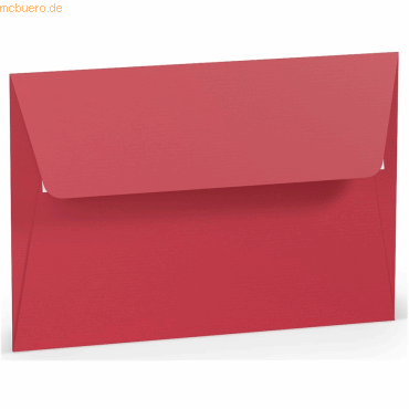 Bild von 50 x Paperado Briefumschlag Haftklebung B6 Seidenfutter Rot