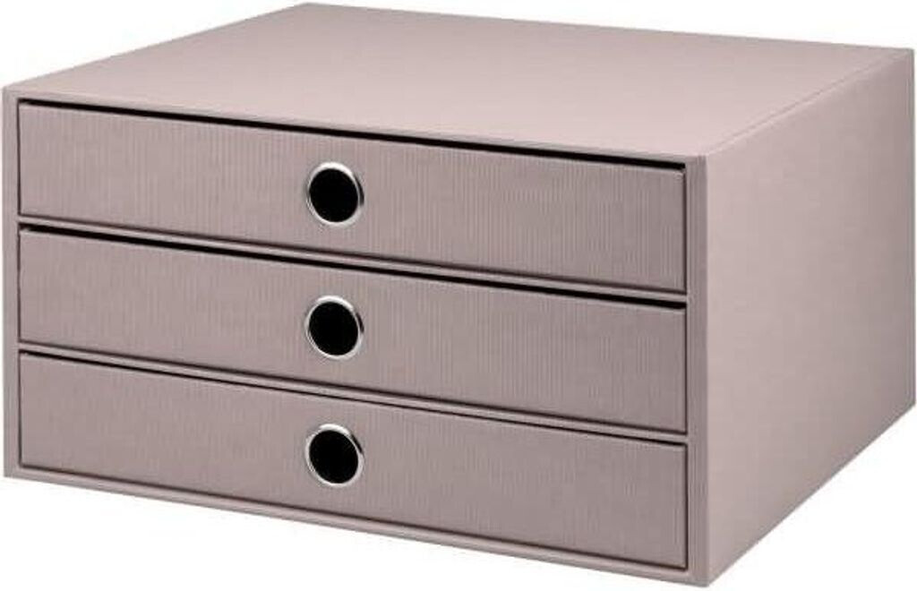 Bild von Rössler Papier 1524452493 - S.O.H.O. 3er Schubladenbox für DIN A4, mit Griffloch, Taupe, 343 x 250 x 185 mm, 1 Stück