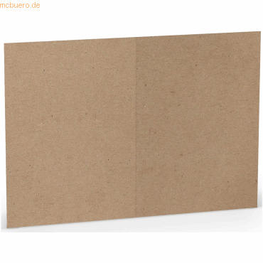 Bild von 100 x Paperado Doppelkarte B6 hoch Kraft