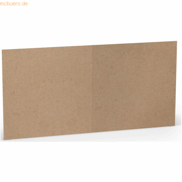 Bild von 10 x Paperado Doppelkarte 15,7x15,7cm VE=5 Stück Kraft