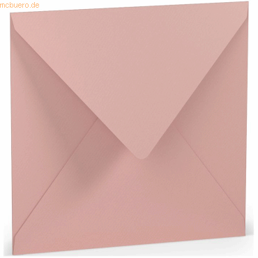 Bild von 25 x Paperado Briefumschlag 16,4x16,4cm Nassklebung Seidenfutter Rose