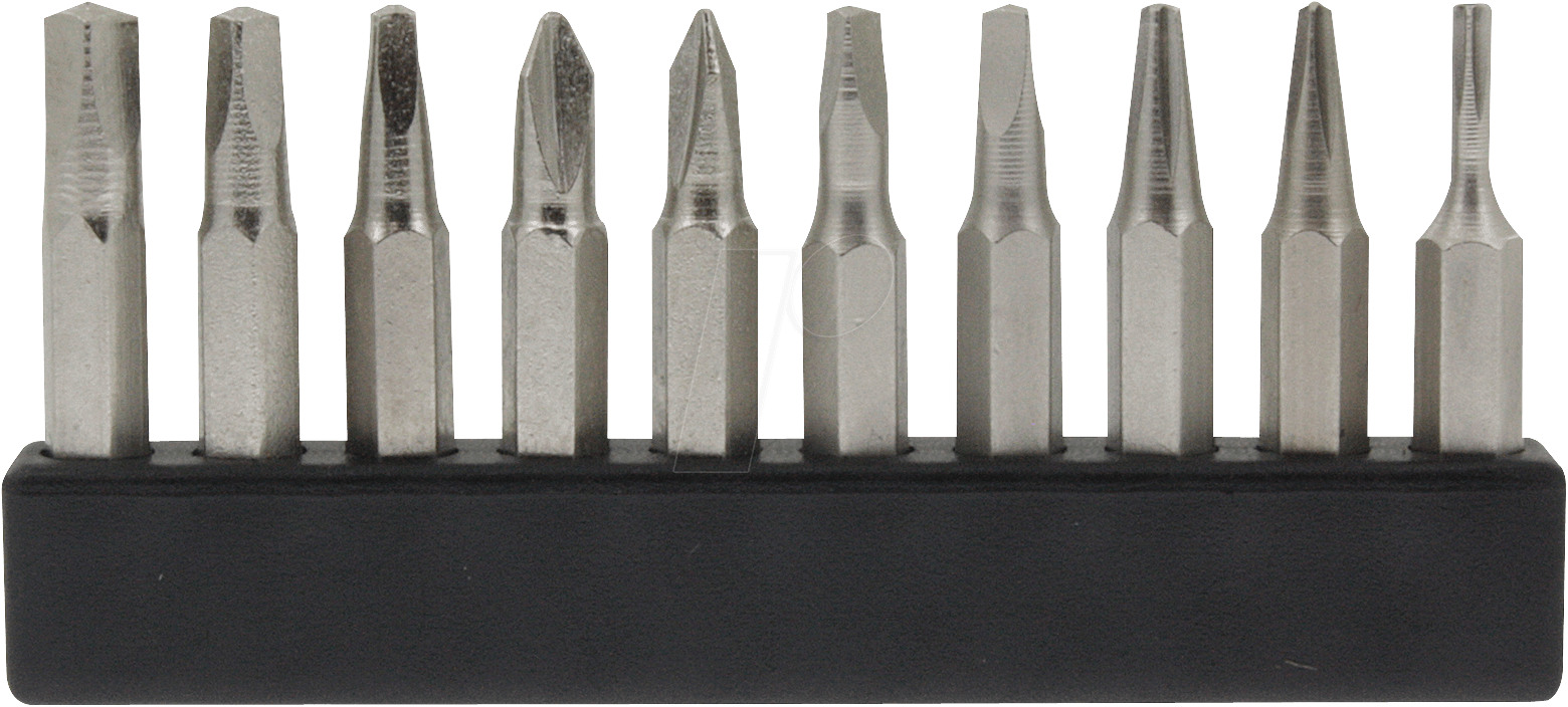Bild von Donau Elektronik MBS69 MBS69 Bit-Set 10teilig Innen-Vierkant (Robertson), Tri-Wing, Innen-Dreikant,