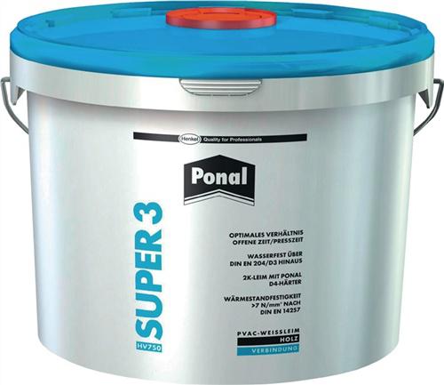 Bild von Ponal Holzleim Wasserfest/Super 3 10kg EN 204: D3 Eimer PN3SN / 44220