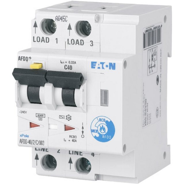 Bild von EATON Stromverteiler Eaton 187237 Brandschutzschalter 2polig 40 A 0.03 A 230 V/AC 1 St.