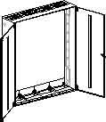 Bild von ABN, Verteilerschrank Zubehör, System-Gehäuse IP43 S49 schutzisoliert 1050x1400mm