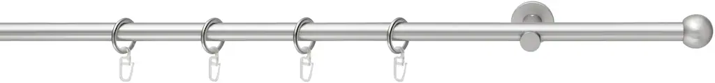 Bild von Good Life Gardinenstange BOLA, Ø 16 mm, 1-läufig, Fixmaß, mit Bohren, verschraubt, Kunststoff, Metall, mit Ringen