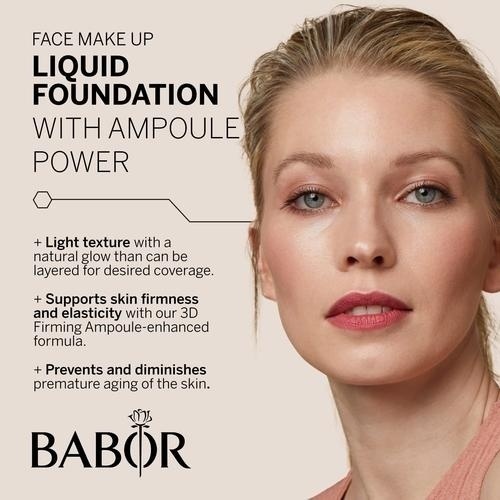 Bild von BABOR 3d Firming Serum Fondation, Gesichts Make-up, foundation, Fluid, braun (01 PORCELAIN), deckend/natürlich/strahlend, Deckkraft: Leicht,