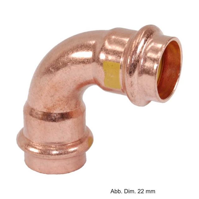 Bild von Viega Wasserrohr Viega Profipress-G Bogen Kupfer I-I 90°, Serie 2616, 28 mm