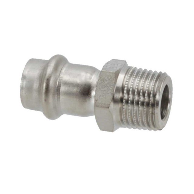 Bild von Viega, Rohrverbindungstechnik, Sanpress Inox overgang 15 mm x 12" rustfrit stål, 436445 (Pressverbindung)