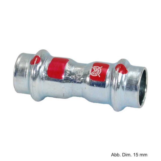 Bild von Viega, Rohrverbindungstechnik, Muff PRESTABO 18mm galvanized steel - 557997 (Pressverbindung)