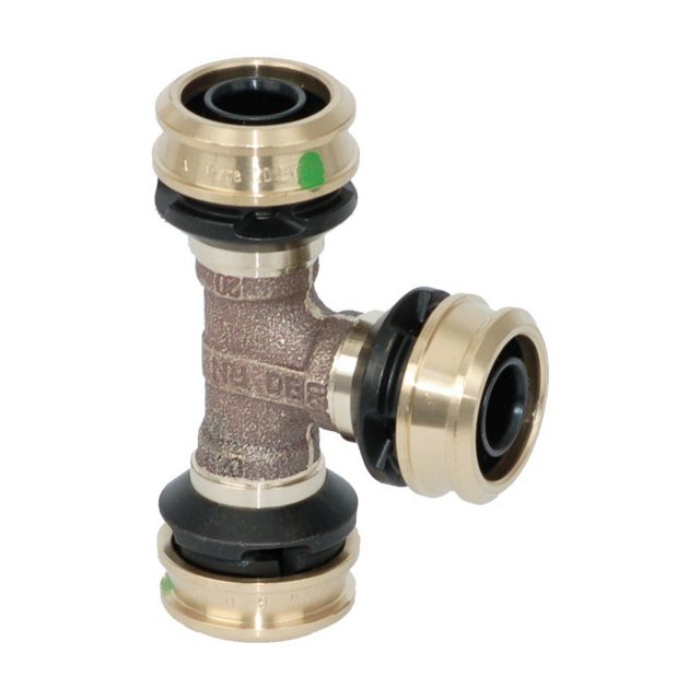 Bild von Viega Wasserrohr Viega Raxofix T-Stück, Modell 5318, Rotguss, 16 mm x 16 mm x 16 mm