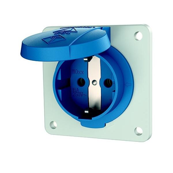 Bild von MENNEKES Elektrotechnik GmbH & Co. KG Schuko-Anbau-Steckdose 75x75 blau 11031F (11031F)
