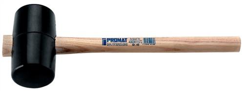 Bild von PROMAT Gummihammer PROMAT Gummihammer Kopf-D. 54 mm Kopflnge 90 mm schwarz Esche 90 Sh