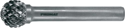 Bild von Frässtift KUD D.8mm Kopf-L.7mm, Schaft-D.6mm HM Verz.Kreuz PROMAT