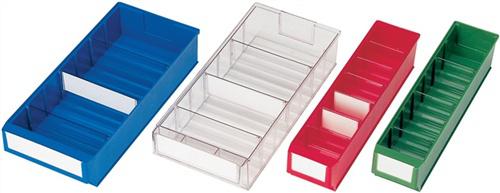 Bild von PROMAT Regal 16er Pack PROMAT Regalkasten L400xB235xH145mm transparent SAN