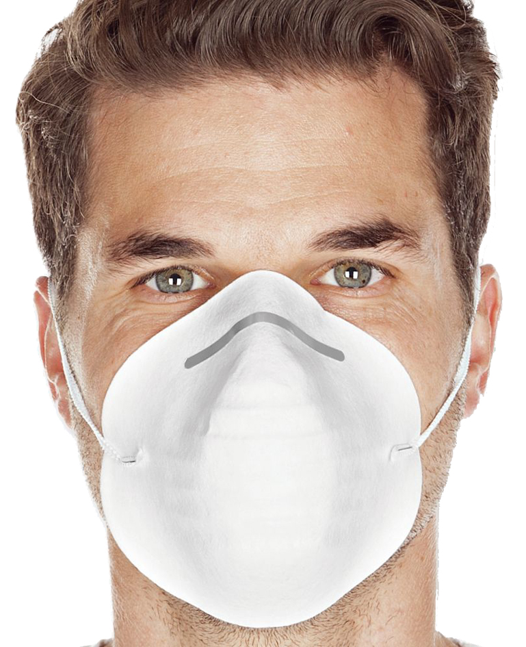 Bild von Hygostar, Atemschutzmaske, Industrie-Atemschutzmaske, PP, weiss hygienische Einwegmaske, zum Schutz vor Grobstaub (50 x)