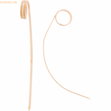 Bild von 10 x NatureStar Fingerfood-Spieße Bio Curve natur 120mm Bambus VE=100