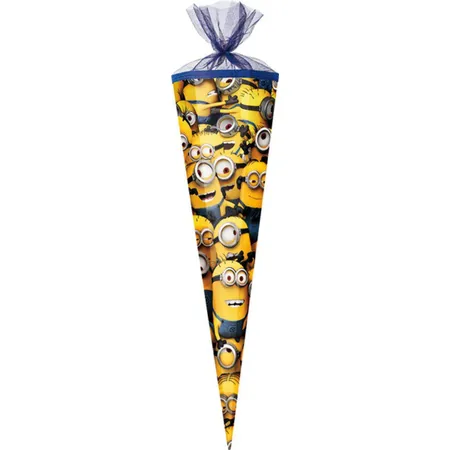 Bild von Nestler Schultüte Minions mit Tüllverschluss, 6-eckig, 85cm