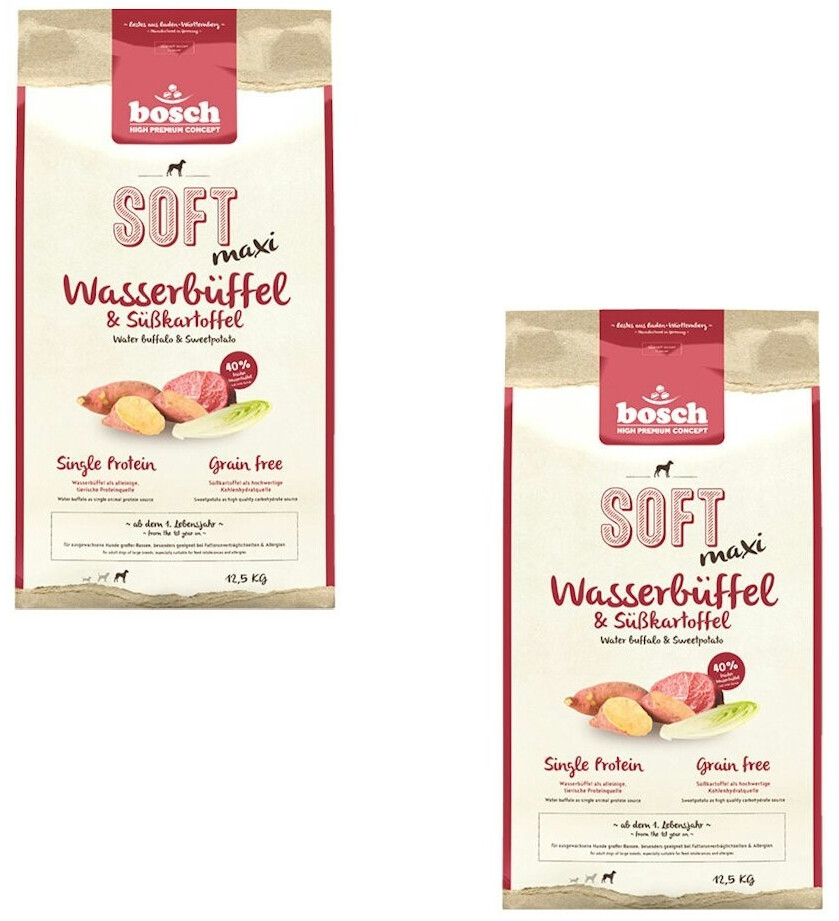 Bild von bosch SOFT Maxi Wasserbüffel & Süßkartoffel Hundetrockenfutter 1 Kilogramm