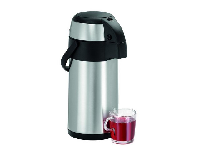 Bild von Bartscher Pump-Isolierkanne Isolierpumpkanne 3L, 3 Liter, Edelstahl, 150992
