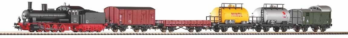 Bild von Piko Start-Set mit Bettung Güterzug Dampflok G7 mit 5 Güterwagen (57123)